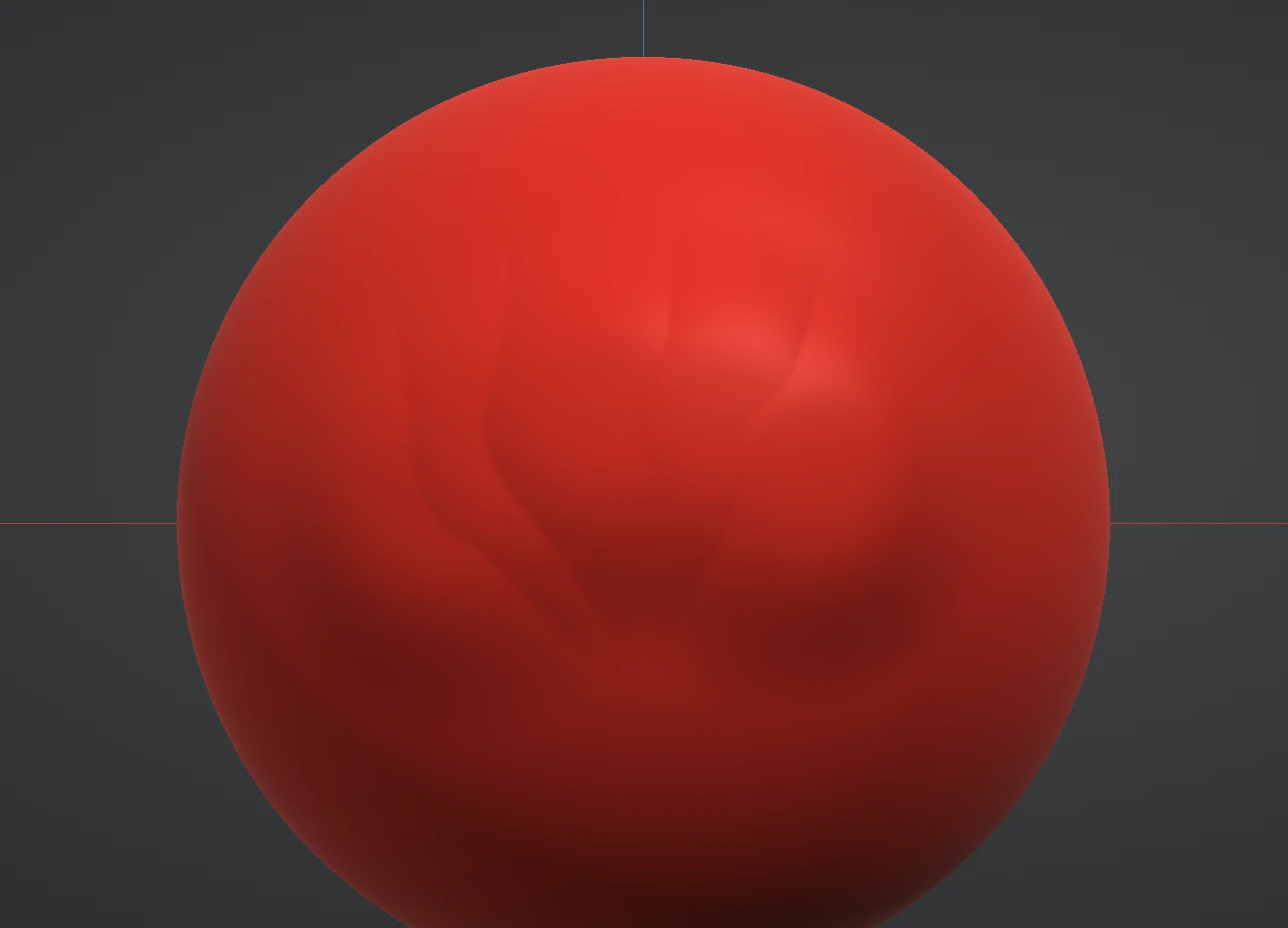 Material built up with the Clay brush