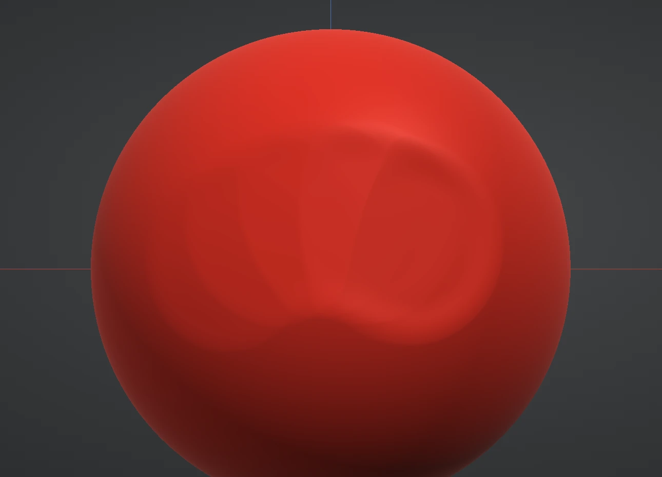 A sphere surface chamfered into a flat facet with the Trim brush